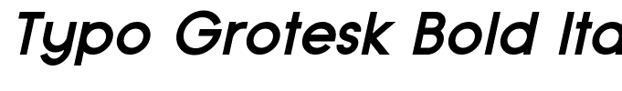 Typo Grotesk Bold Italic