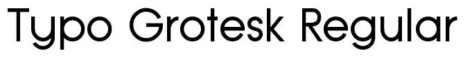 Typo Grotesk Regular