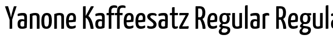 Yanone Kaffeesatz Regular Regular