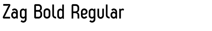 Zag Bold Regular