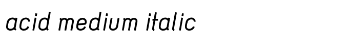 acid medium italic