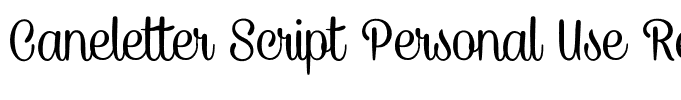 Caneletter Script Personal Use Regular