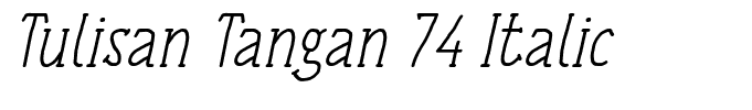 Tulisan Tangan 74 Italic
