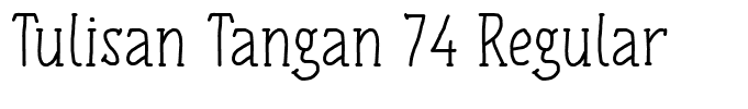 Tulisan Tangan 74 Regular