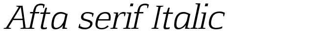 Afta serif Italic
