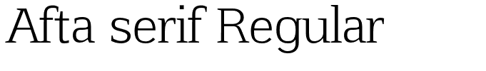 Afta serif Regular