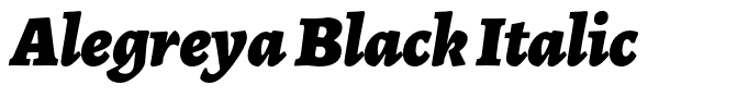 Alegreya Black Italic
