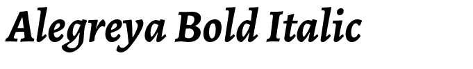 Alegreya Bold Italic