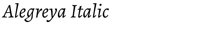 Alegreya Italic