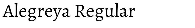 Alegreya Regular