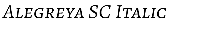 Alegreya SC Italic