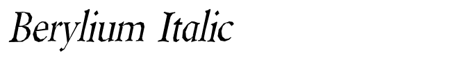 Berylium Italic