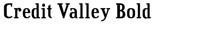 Credit Valley Bold