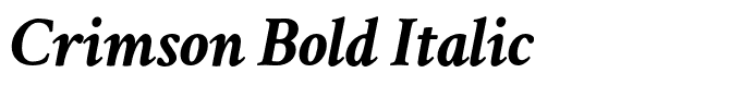 Crimson Bold Italic