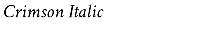 Crimson Italic