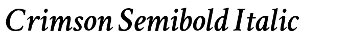 Crimson Semibold Italic
