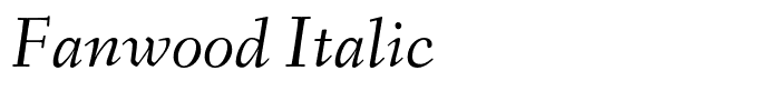 Fanwood Italic