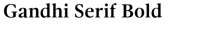 Gandhi Serif Bold