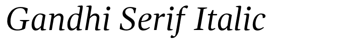 Gandhi Serif Italic