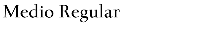 Medio Regular