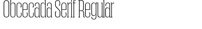 Obcecada Serif Regular