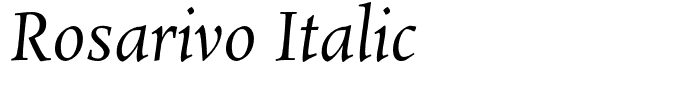 Rosarivo Italic