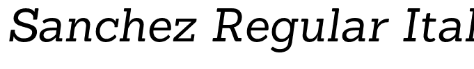 Sanchez Regular Italic