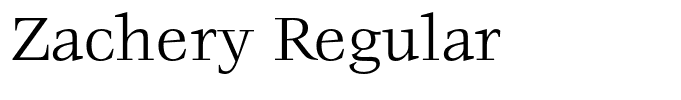 Zachery Regular