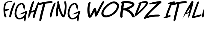 Fighting wordz Italic