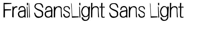 Frail SansLight Sans Light