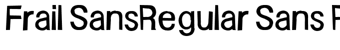 Frail SansRegular Sans Regular