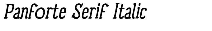 Panforte Serif Italic