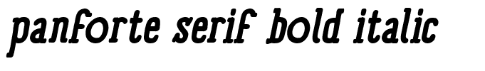 panforte serif bold italic