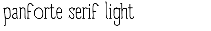 panforte serif light