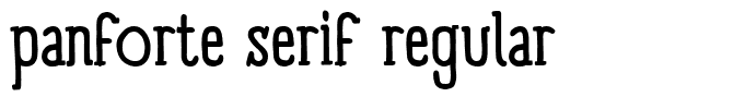 panforte serif regular