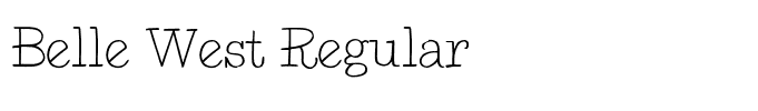 Belle West Regular