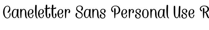 Caneletter Sans Personal Use Regular