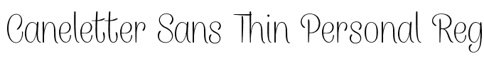 Caneletter Sans Thin Personal Regular