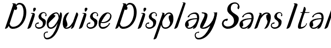 Disguise Display Sans Italic