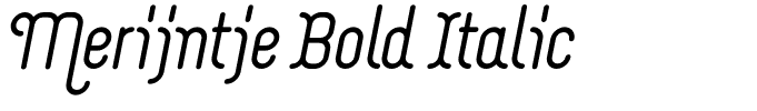 Merijntje Bold Italic