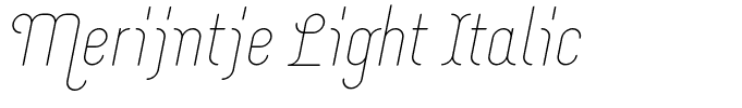 Merijntje Light Italic