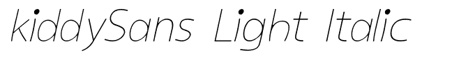 kiddySans Light Italic