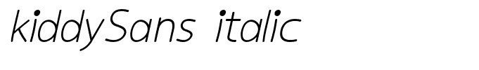 kiddySans italic