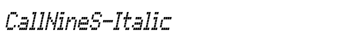CallNineS-Italic