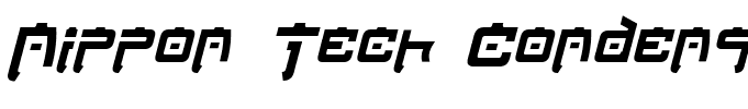 Nippon Tech Condensed Bold Italic