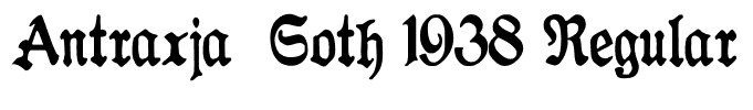 Antraxja  Goth 1938 Regular