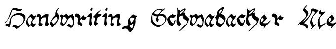 Handwriting Schwabacher Medium