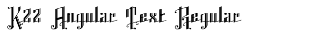 K22 Angular Text Regular