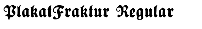 PlakatFraktur Regular