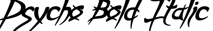 Psycho Bold Italic